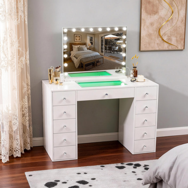 Deshun Dressing Table with Mirror