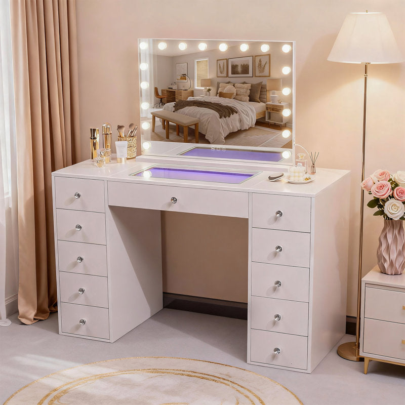 Deshun Dressing Table with Mirror