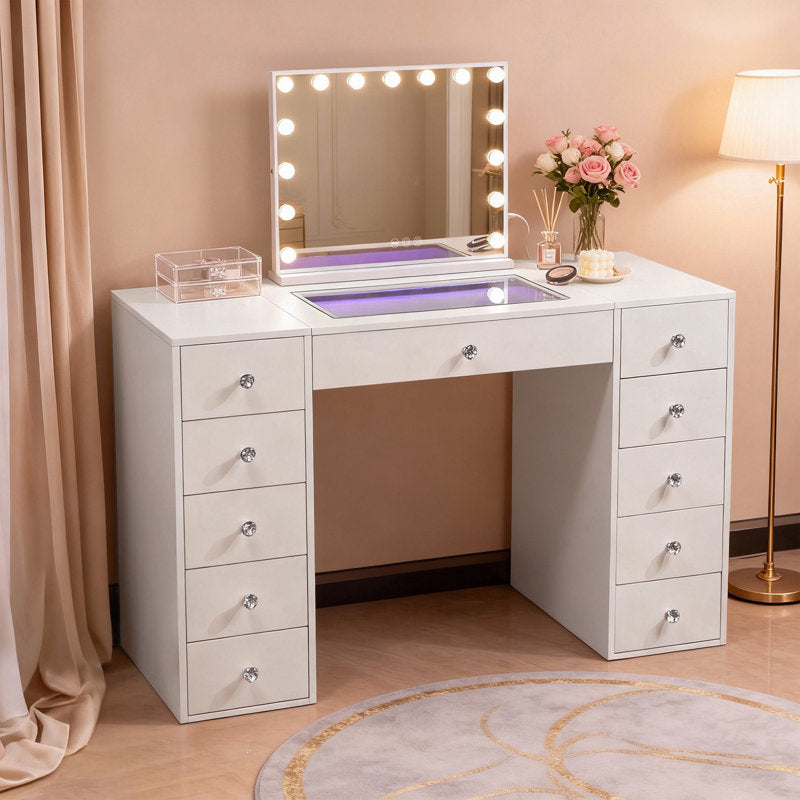 Deshun Dressing Table with Mirror