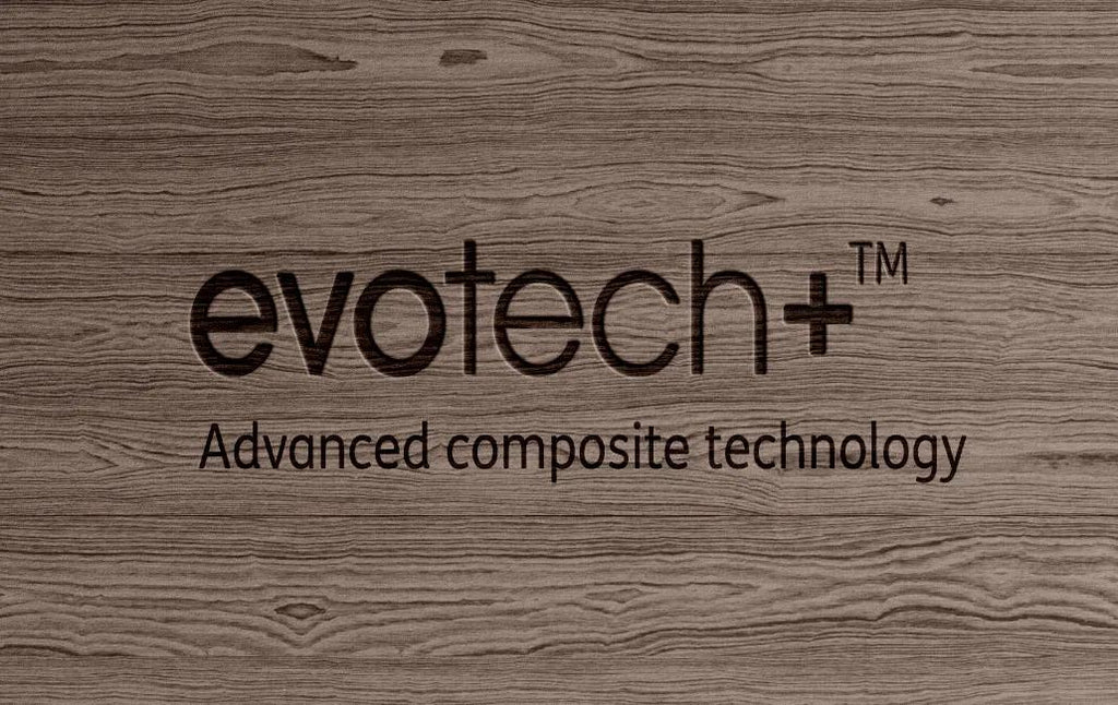 evotech+ logo on a wooden background