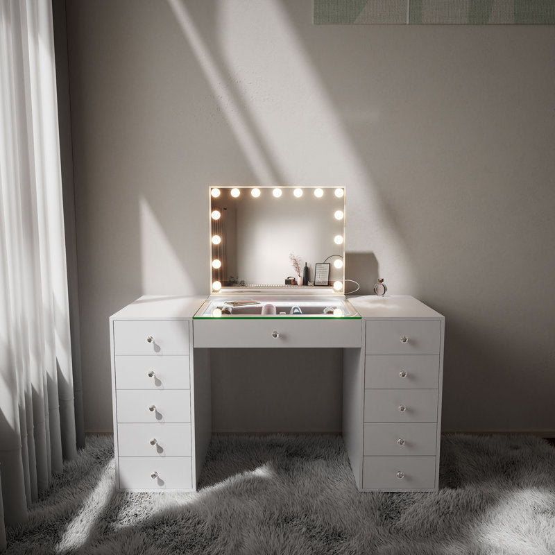 Deste Dressing Table with Mirror LED Lights
