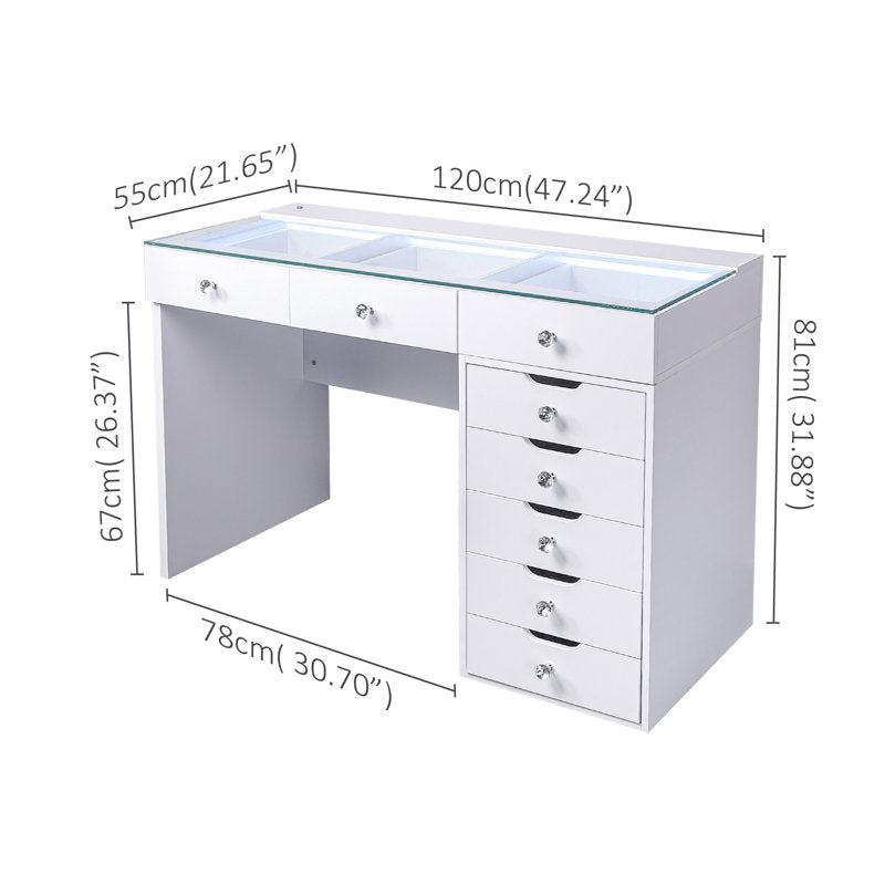 Deontez Dressing Table with Mirror