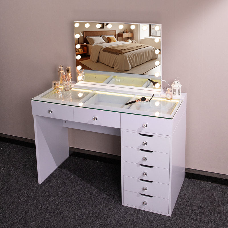Deontez Dressing Table with Mirror