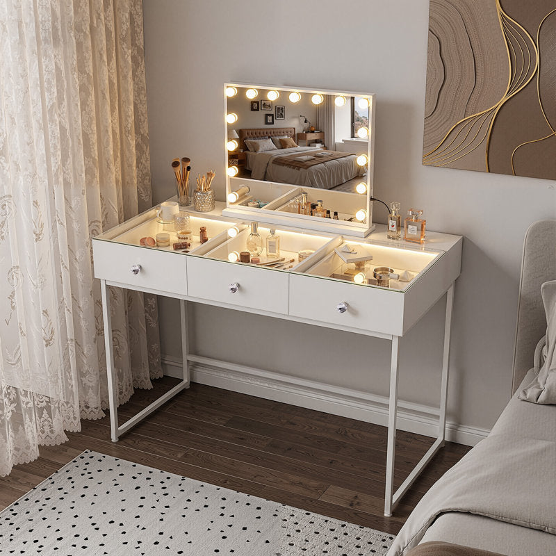 Cyrita Dressing Table with Mirror LED Lights